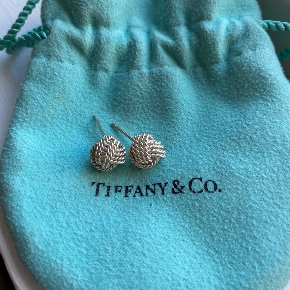 Tiffany and Co Sterling Silver Knot Earrings